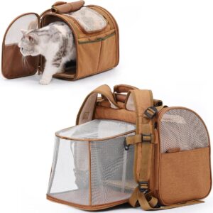 Travel Basket for Cats and Dogs - Carrier for Cats and Dogs - Travel Bag for Cats and Dogs - Dog Carrier - Cat Carrier - up to 5 kg - brown
